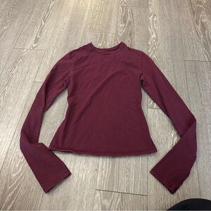 Skims burgundy cotton Tshirt shortsleeve size small